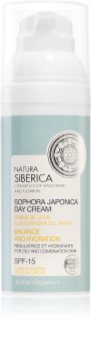 Natura Siberica Sophora Japonica crème de jour hydratante pour peaux grasses et mixtes SPF 15