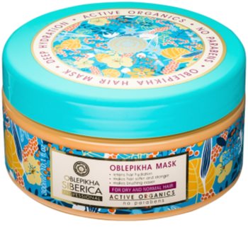 Natura Siberica Sea-Bucktorn máscara hidratante e nutritiva para cabelo seco e normal