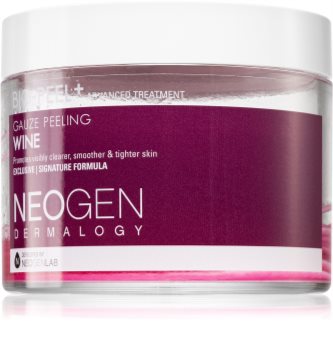 Neogen Dermalogy Bio-Peel+ Gauze Peeling Wine disques exfoliants visage pour lisser la peau et réduire les pores