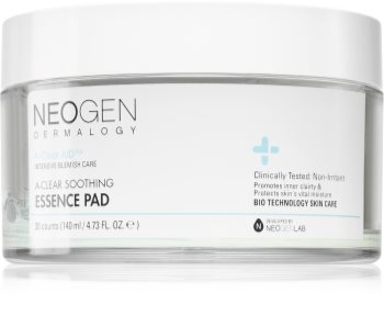 Neogen Dermalogy A-Clear Soothing Essence Pad discuri pentru indepartarea impuritatilor pentru netezirea pielii