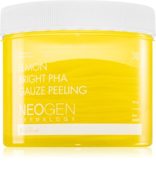 Neogen Dermalogy Clean Beauty Gauze Peeling Lemon Bright PHA ексфолиращи тампони за лице за освежаване и изглаждане на кожата