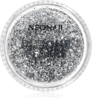 NeoNail Chrome Flakes Effect No. 1 αστραφτερή σκόνη Για τα  νύχια