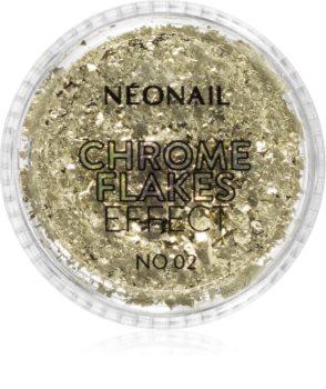 NeoNail Chrome Flakes Effect No. 02 proszek brokatowy do paznokci