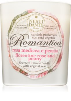 Nesti Dante Romantica Florentine Rose and Peony vela perfumada