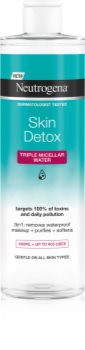 Neutrogena Skin Detox acqua micellare detergente per make-up resistente all'acqua