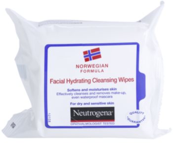 Neutrogena Face Care toalhitas de limpeza para pele seca a sensível