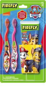 Nickelodeon Paw Patrol Firefly Dental Set dantų priežiūros priemonių rinkinys vaikams