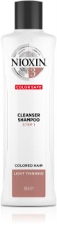 Nioxin System 3 Color Safe Cleanser Shampoo shampoing purifiant pour cheveux clairsemés colorés