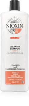 Nioxin System 4 Color Safe Cleanser Shampoo finom állagú sampon a festett és károsult hajra