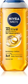 Nivea Active Energy освежаващ душ гел за лице, тяло и коса