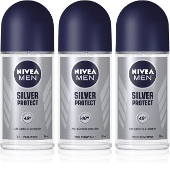 Nivea Men Silver Protect Antitranspirant-Deoroller 3 x 50 ml (48h)