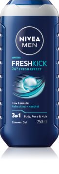 Nivea Men Cool Kick sprchový gel na tvář, tělo a vlasy