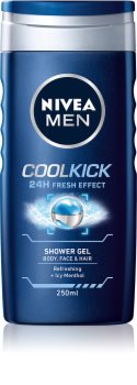 Nivea Men Cool Kick sprchový gel na tvář, tělo a vlasy