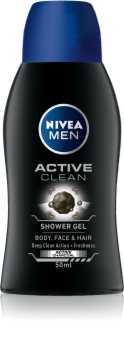 Nivea Men Active Clean sprchový gel na obličej, tělo a vlasy pro muže