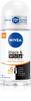 Nivea Invisible Black & White Ultimate Impact deodorant roll-on antiperspirant 48 de ore