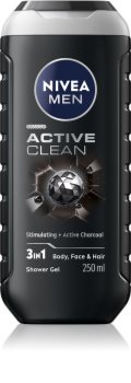 Nivea Men Active Clean Duschgel für Gesicht, Körper und Haare für Herren