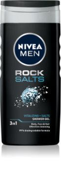 Nivea Men Rock Salt gel de ducha para rostro, cuerpo y cabello