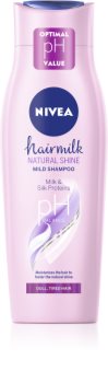 Nivea Hairmilk Natural Shine pečující šampon pro unavené vlasy bez lesku