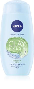 Nivea Clay Fresh Ginger & Basil Duschgel mit Ton