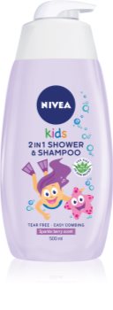 Nivea Kids Girl tusfürdő gél és sampon 2 in 1 gyermekeknek