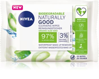 Nivea Naturally Good почистващи кърпички за лице