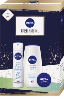 Nivea Fresh Natural Gift Set (for Face, Hands and Body)
