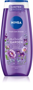 Nivea Miracle Garden Violet & Peonies felfrissítő tusfürdő gél