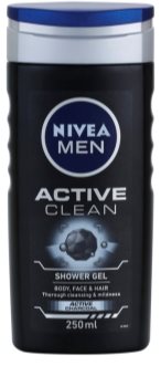 Nivea Men Active Clean Duschgel für Gesicht, Körper und Haare für Herren