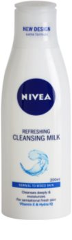 Nivea Aqua Effect erfrischende und reinigende Gesichtsmilch für normale Haut und Mischhaut