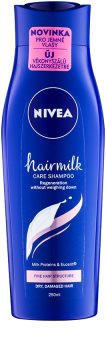 Nivea Hairmilk champô de cuidado para cabelo fino
