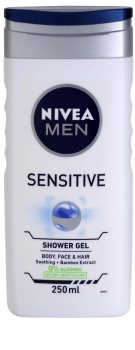 Nivea Men Sensitive sprchový gel na tvář, tělo a vlasy