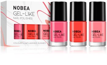 NOBEA Colourful sada laků na nehty Flamingo Summer