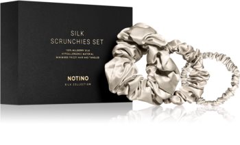 Notino Silk Collection set de elastice pentru păr din mătase  Cream culoare
