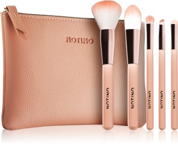 Notino Glamour Collection Travel Brush Set with Pouch cestovná sada štetcov s taštičkou pre ženy