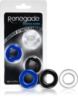 NS Novelties Renegade Stamina Rings Set von Ringen für den Penis