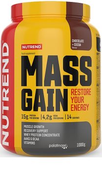 Nutrend MASS GAIN podpora tvorby svalové hmoty chocolate cocoa