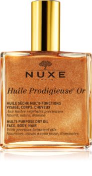 Nuxe Huile Prodigieuse Or huile sèche multifonctionnelle aux paillettes visage, corps et cheveux