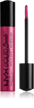 NYX Professional Makeup Liquid Suede™ Metallic Matte voděodolná tekutá rtěnka s metalickým finišem