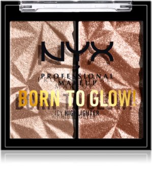NYX Professional Makeup Born To Glow Icy Highlighter παλέτα για φωτεινότητα