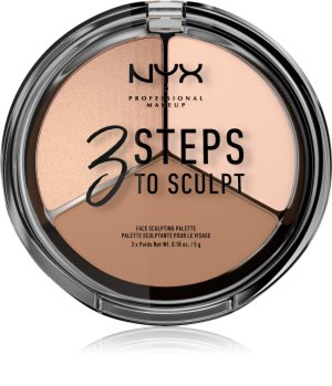 NYX Professional Makeup 3 Steps To Sculpt Konturier-Palette für die Wangen
