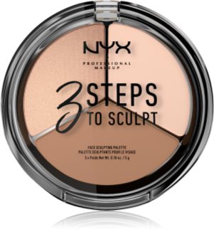 NYX Professional Makeup 3 Steps To Sculpt konturovací paletka