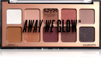 NYX Professional Makeup Away We Glow paletka očních stínů