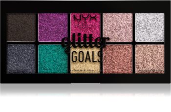 NYX Professional Makeup Glitter Goals paletka lisovaných třpytek