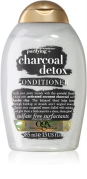 OGX Charcoal Detox reinigender Conditioner für geschwächtes Haar
