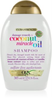OGX Coconut Miracle Oil shampoo rinforzante per capelli rovinati con olio di cocco