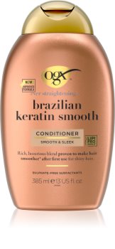OGX Brazilian Keratin Smooth glättender Conditioner für glänzendes und geschmeidiges Haar