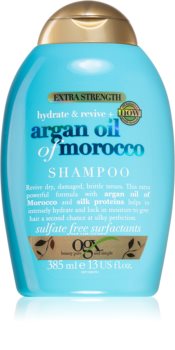 OGX Argan Oil Of Morocco Extra Strenght megújító sampon nagyon sérült törékeny hajra