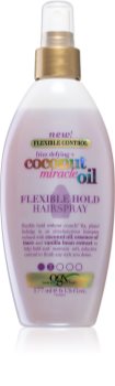 OGX Coconut Miracle Oil lak na vlasy s lehkou fixací bez aerosolu