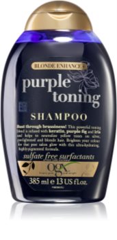 OGX Blonde Enhance+ Purple Toning violettes Shampoo neutralisiert gelbe Verfärbungen