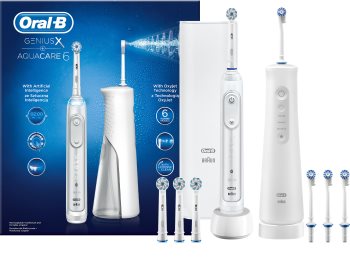 Oral B GeniusX + Aquacare 6 fogápoló készlet